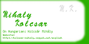 mihaly kolcsar business card