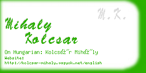 mihaly kolcsar business card